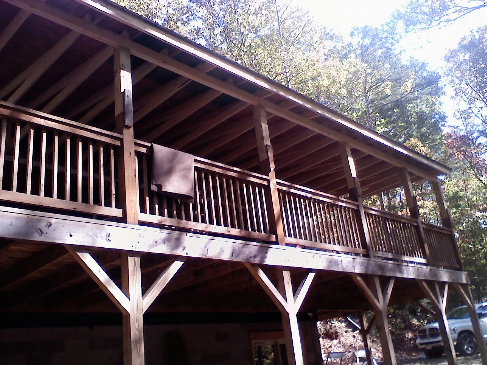 Timber framing under a new elevated porch and deck — Roof Leak Repair in Prescott by Roofing Brothers